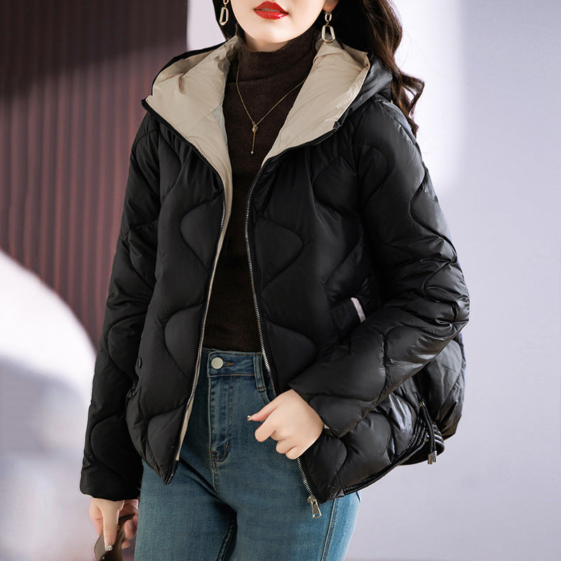 Damen isolierte Pufferjacke mit hohem Kragen und praktischen Reisverschlusstaschen EB
