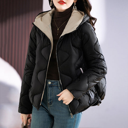 Damen isolierte Pufferjacke mit hohem Kragen und praktischen Reisverschlusstaschen EB