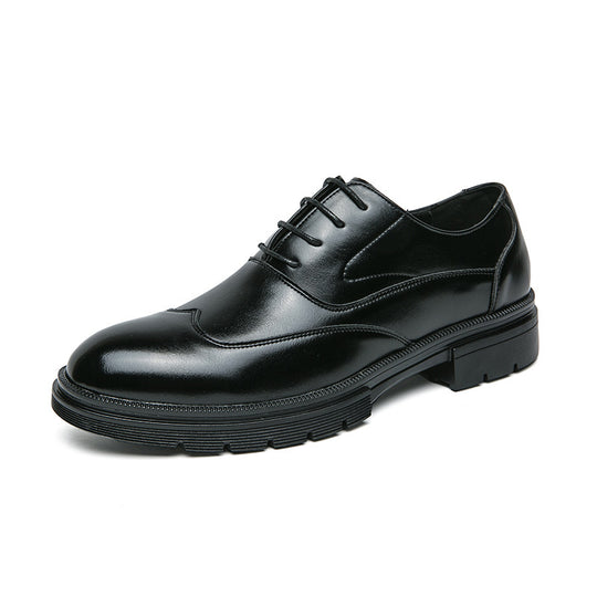 Herren eleganter Derby-Lederschnürer mit profilierter Gummisohle EB