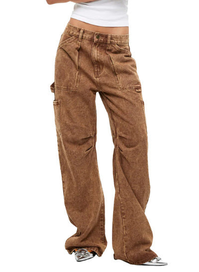 Damen Cargo-Jeans im lässigen Schnitt mit praktischen Taschen EB