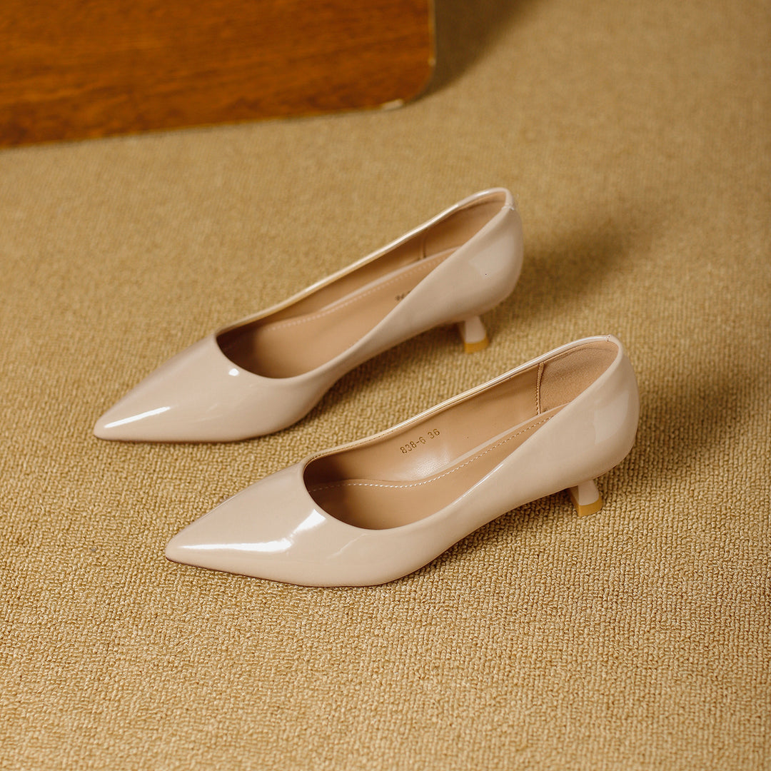 Damen elegante Pumps mit stilvollem Kittelsabsatz EB