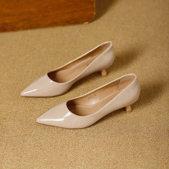 Damen elegante Pumps mit stilvollem Kittelsabsatz EB