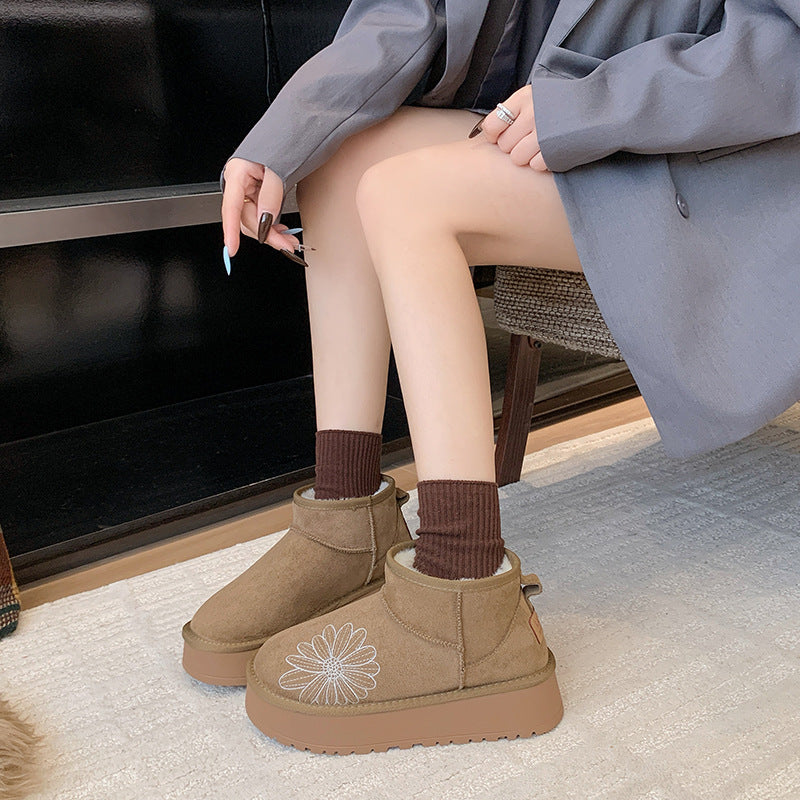 Damen bequeme Winterboots mit ergonomischem Innenfutter und rutschfester Sohle EB