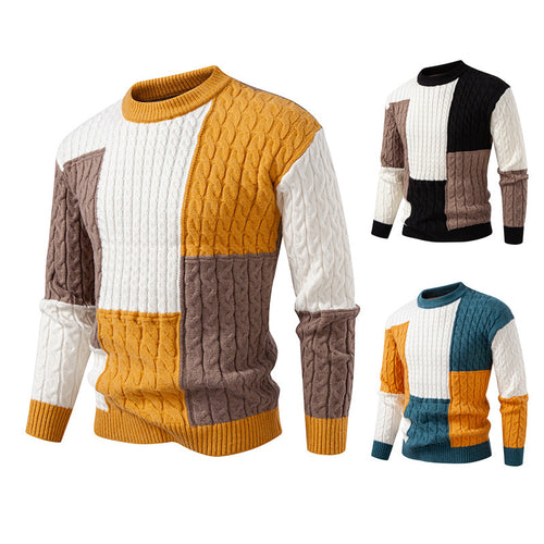 Herren modischer Strickpullover mit einzigartigem Muster und hohem Tragekomfort EB