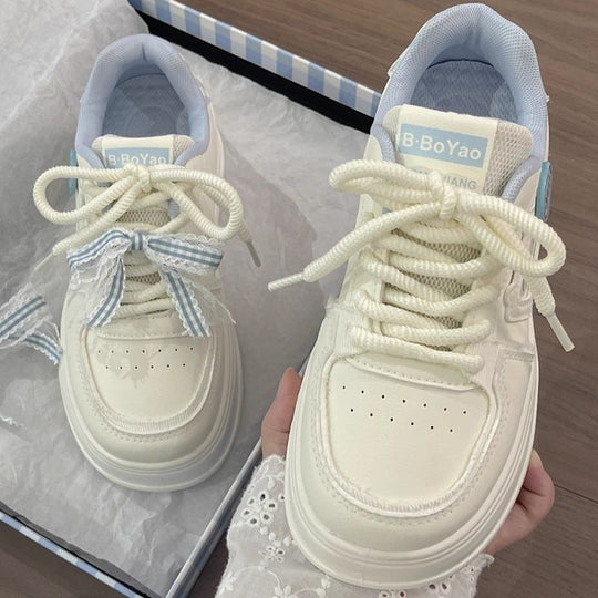 Damen Platform Sneakers mit verspielten Tiermotiven und bequemer Sohle EB