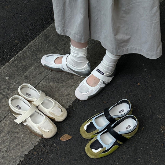 Damen Sportliche Freizeitschuhe mit atmungsaktivem Obermaterial und verstellbarem Klettverschluss EB