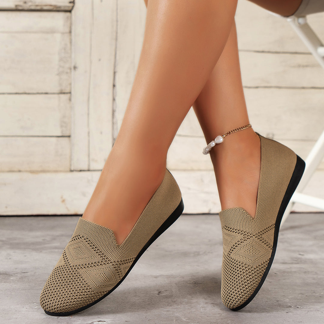 Damen Atmungsaktive Slip-On Schuhe mit elastischem Mesh-Obermaterial EB