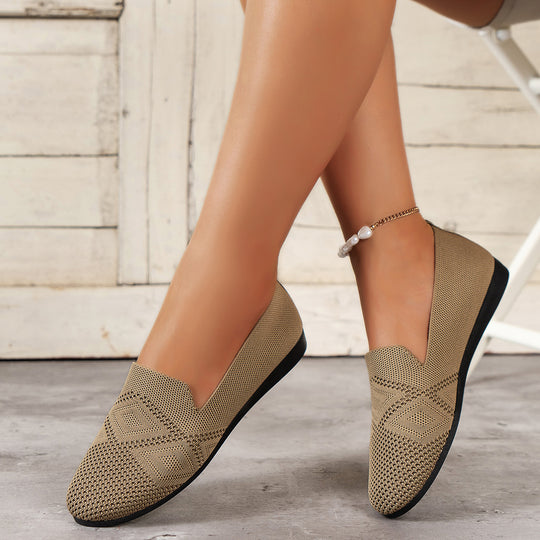 Damen Atmungsaktive Slip-On Schuhe mit elastischem Mesh-Obermaterial EB