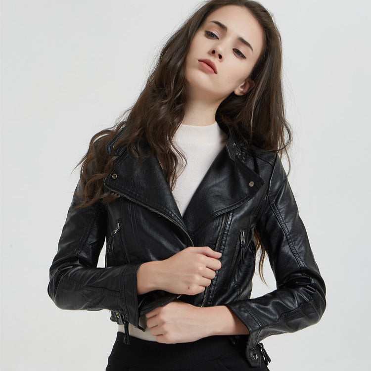 Damen elegante Bikerjacke aus hochwertigem EB