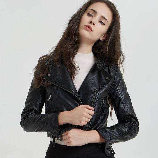 Damen elegante Bikerjacke aus hochwertigem EB