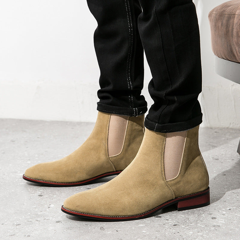 Damen Modische Chelsea-Boots mit elastischem Einsatz und rutschfester Sohle EB