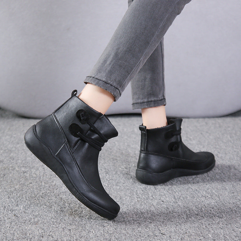Damen modische Winterstiefeletten mit modernem Schnürdesign und rutschfester Sohle EB