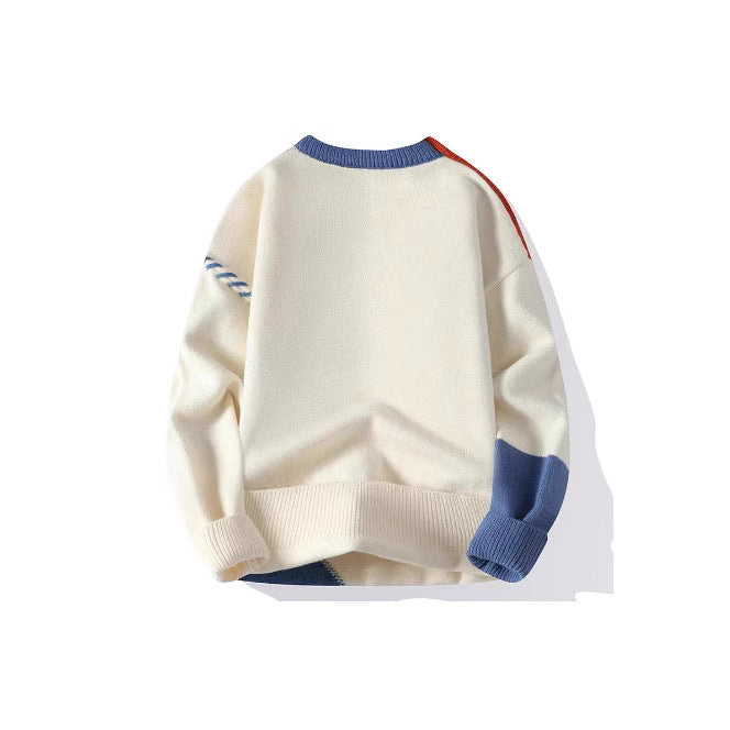Herren Strickpullover mit kreativem Muster und strukturierten Akzenten EB