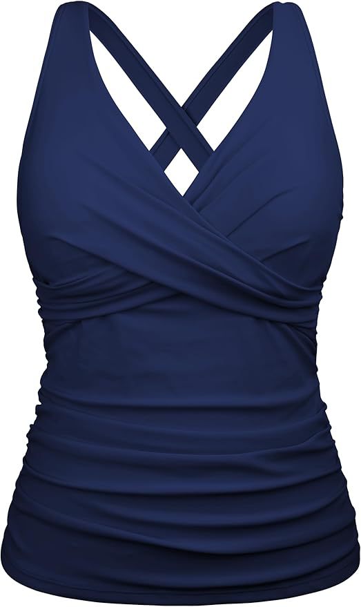 Damen Badeanzug mit Wickelschnitt und figurschmeichelndem Design EB