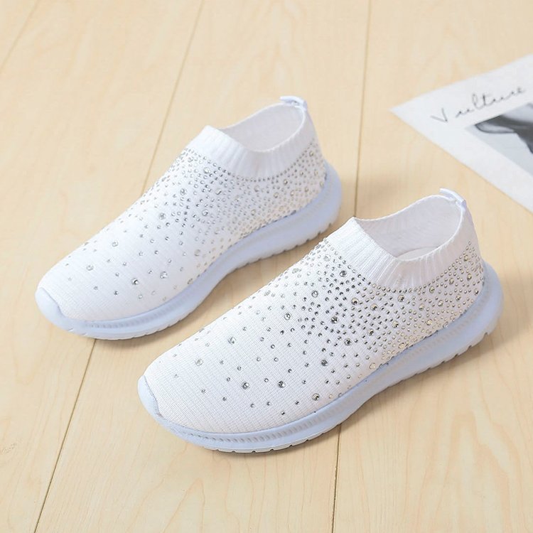 Damen Slip-On Sneakers mit Glitzer-Details EB