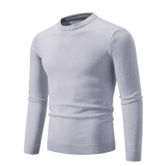 Herren eleganter Rundhals-Pullover aus feiner Baumwolle EB