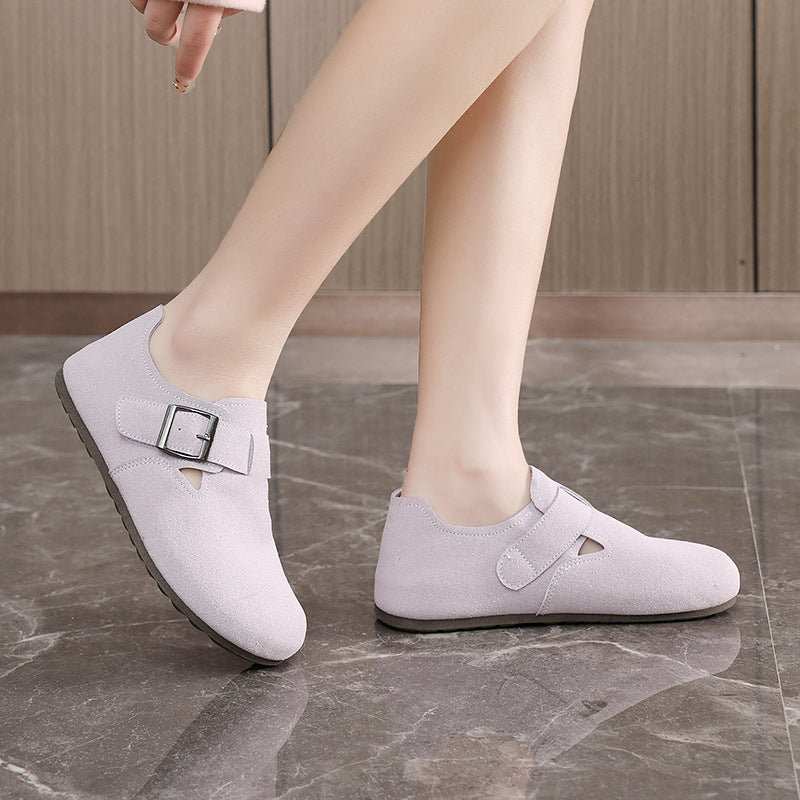 Damen Bequeme Slipper mit verstellbarem Riemen und modischem Design EB