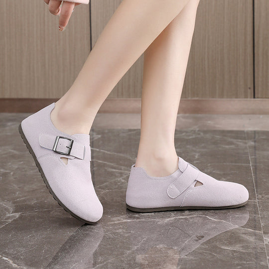Damen Bequeme Slipper mit verstellbarem Riemen und modischem Design EB