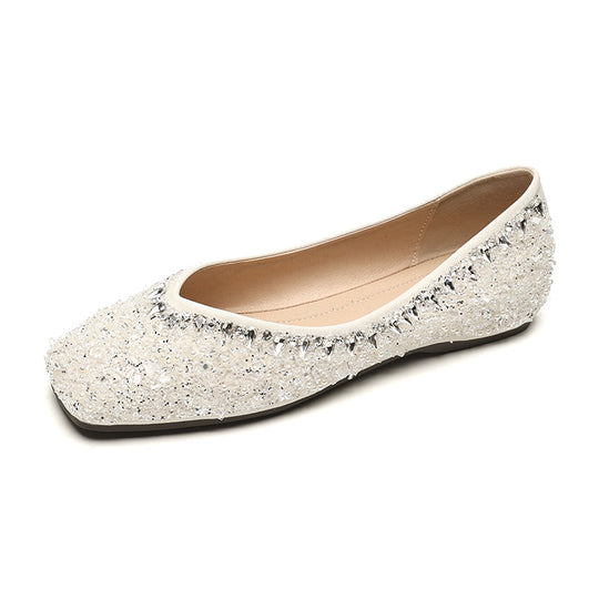 Damen Ballerinas mit glamourösem Strassdesign EB