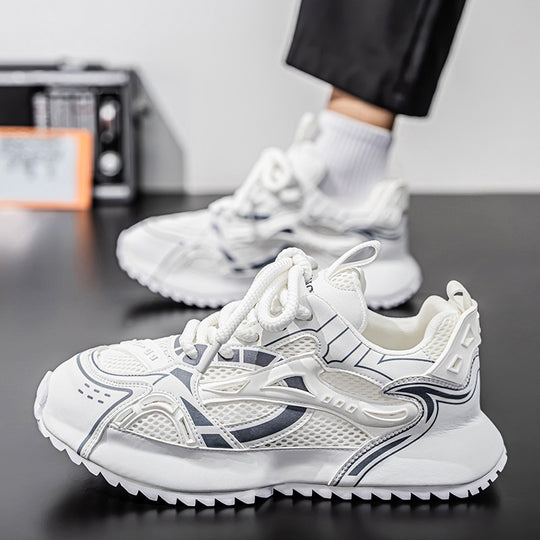 Damen Sportliche Sneakers mit stoßdämpfender Sohle und futuristischem Design EB