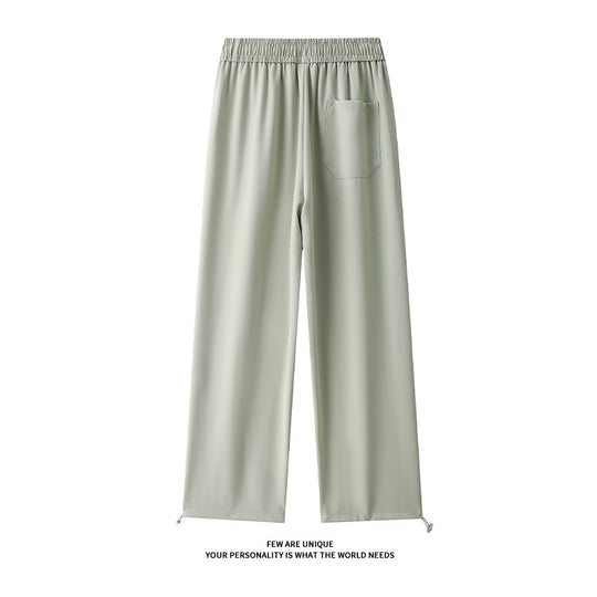 Damen Weitgeschnittene Freizeithose mit elastischem Bund und verstellbarem Kordelzug EB