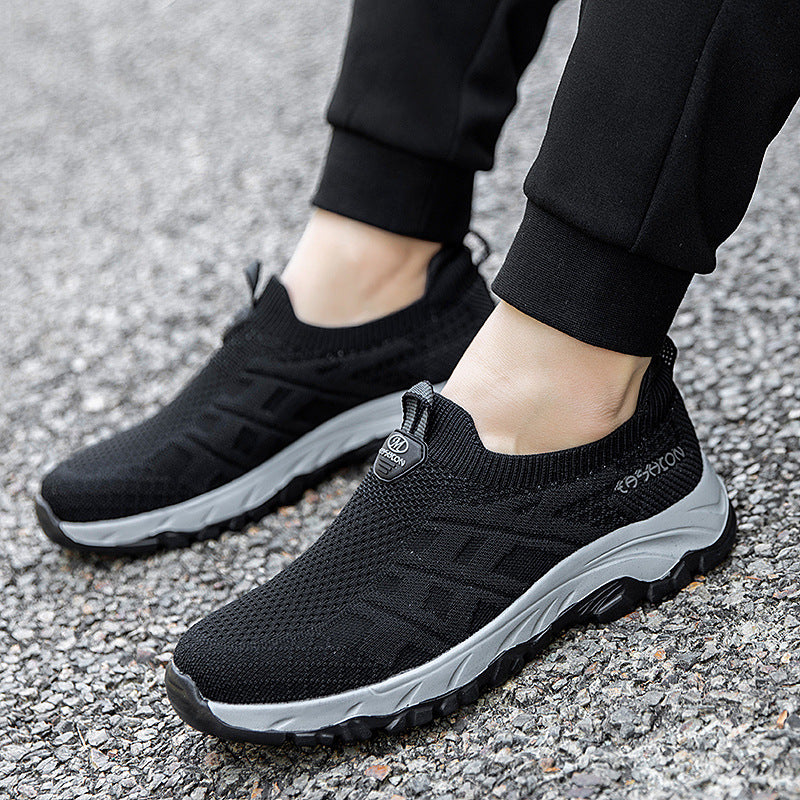 Damen Komfortable Slip-On Laufschuhe mit atmungsaktivem Obermaterial EB