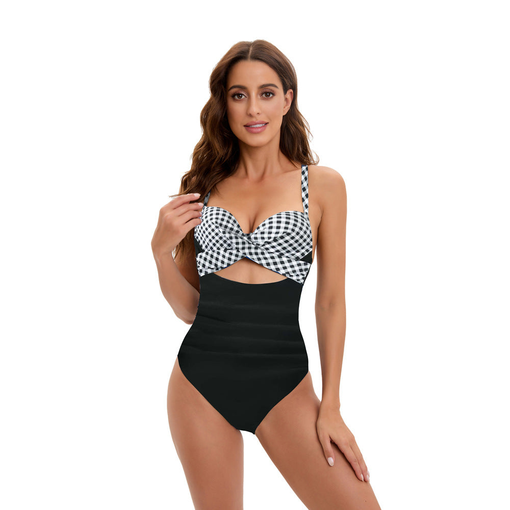 Damen Hochtaillierter Bikini mit modischem Twist-Design EB