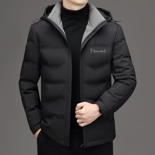 Herren Steppjacke mit Kapuze und schlanker Thermofütterung EB