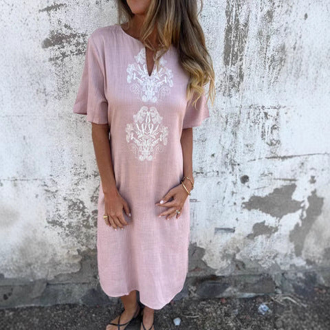 Damen Sommerliches Kleid mit aufwendiger Stickerei EB