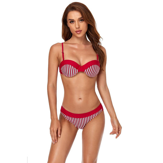 Damen Bikini mit raffiniertem Bügel-Oberteil und elastischem Unterteil EB