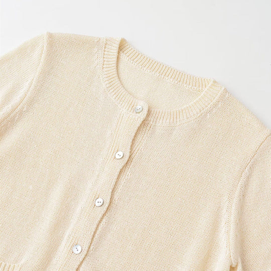 Damen Strickjacke mit Knopfdetail und praktischen Taschen EB