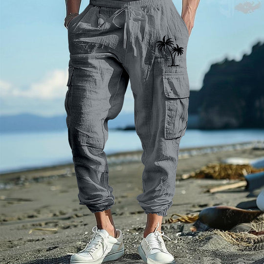 Herren Cargohose mit seitlichen Taschen und verstellbarem Bund EB