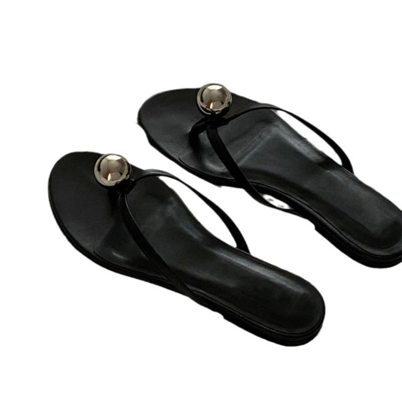 Damen Zehentrenner-Sandalen mit elegantem Schmuckdetail EB