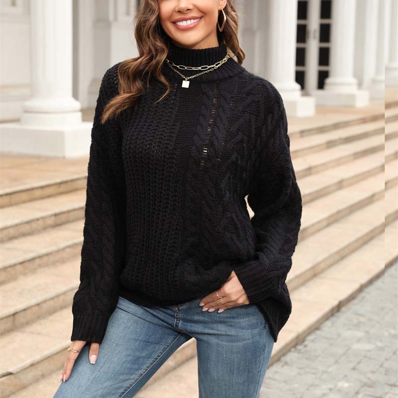 EB | Zopfmuster Strickpullover im Klassischen Design