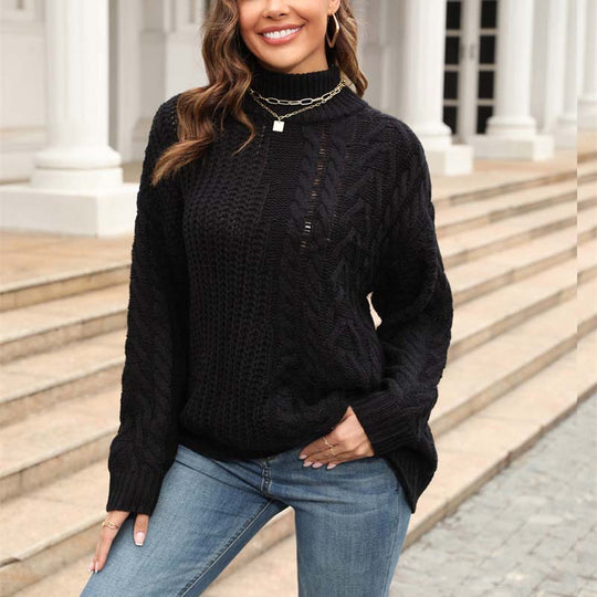 EB | Zopfmuster Strickpullover im Klassischen Design