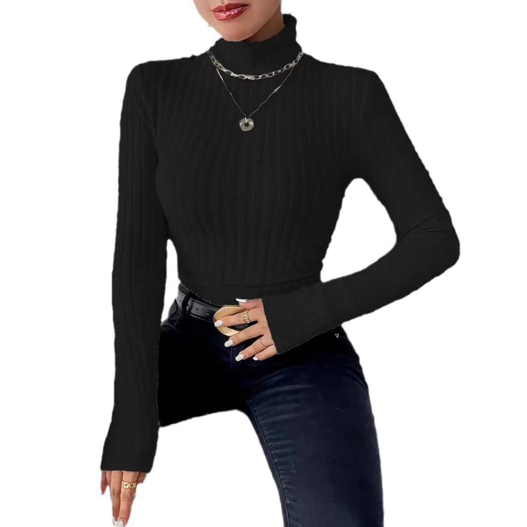 Damen Elegantes und bequemes langsames Stehkragenoberteil EB