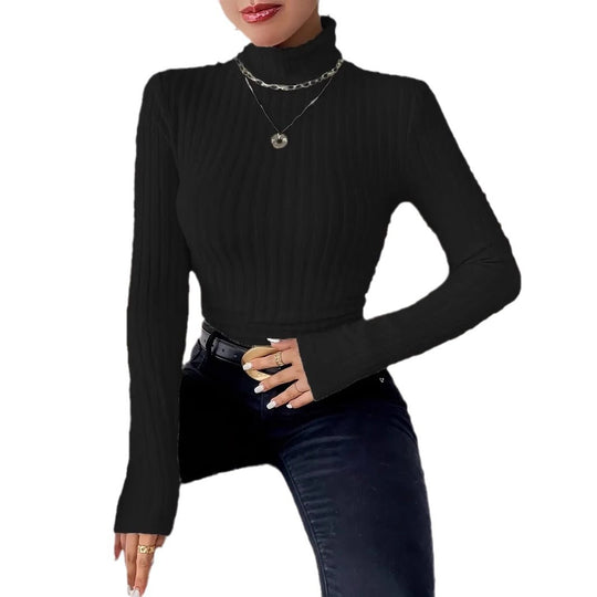 Damen Elegantes und bequemes langsames Stehkragenoberteil EB