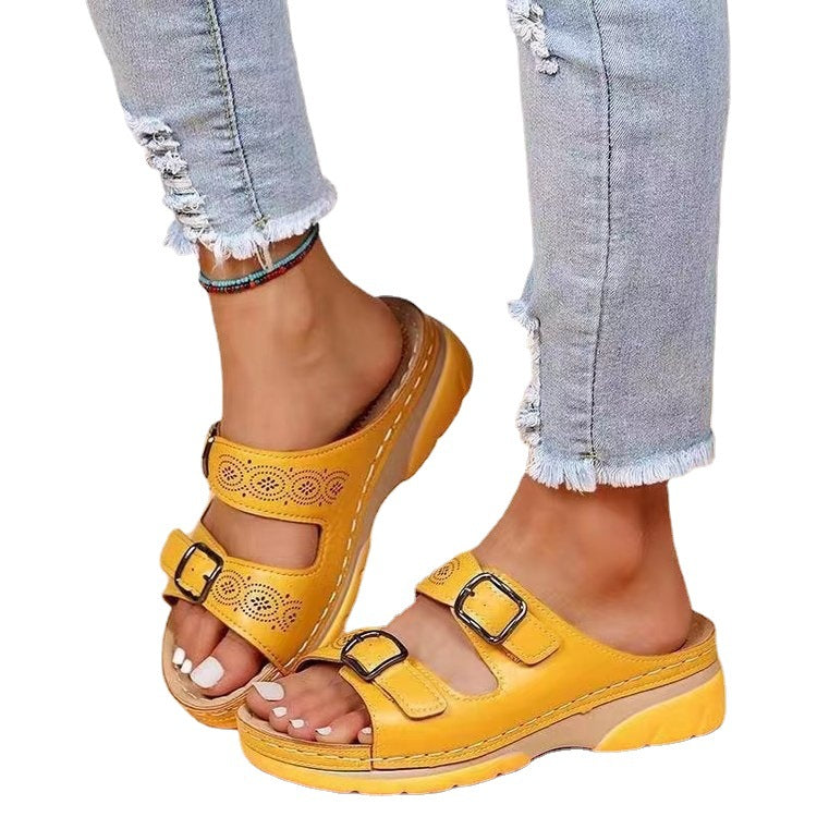 Damen Komfortable Sandalen mit verstellbaren Schnallen EB