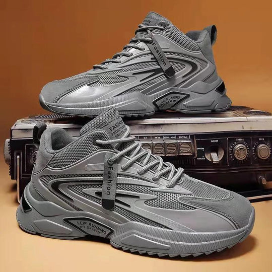 Damen Sportliche High-Top Sneakers mit atmungsaktiver Mesh-Oberfläche und rutschfester Sohle EB