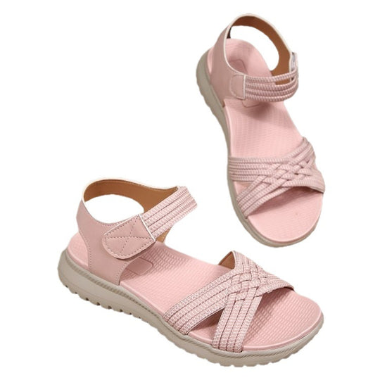 Damen Sportliche Sandalen mit elastischen Riemen EB