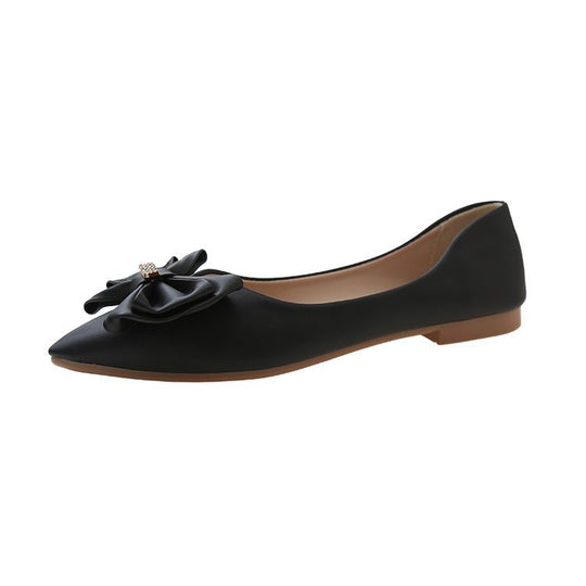 Damen elegante Ballerinas mit schickem Schleifenakzent EB