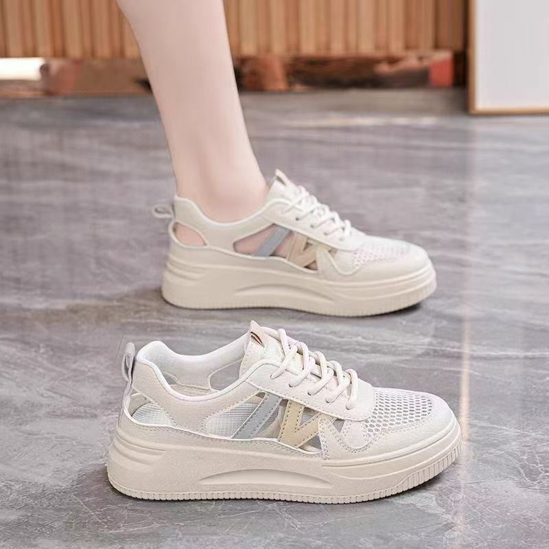 Damen Leichte Sportliche Sneakers mit atmungsaktiven Einsätzen EB