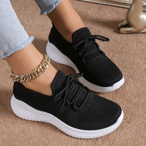 Damen Atmungsaktive Sport-Sneaker mit elastischem Mesh-Obermaterial EB