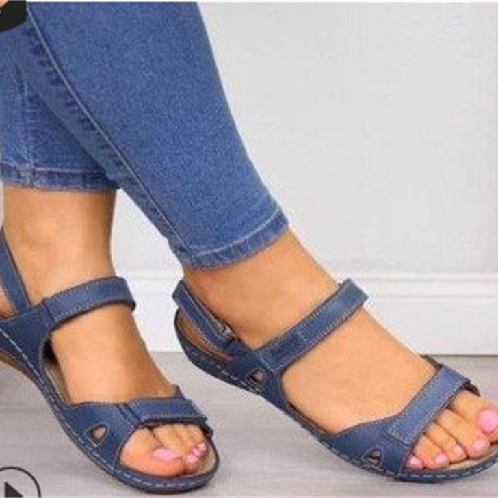 Damen Bequeme und verstellbare Sandalen mit Fußbett EB
