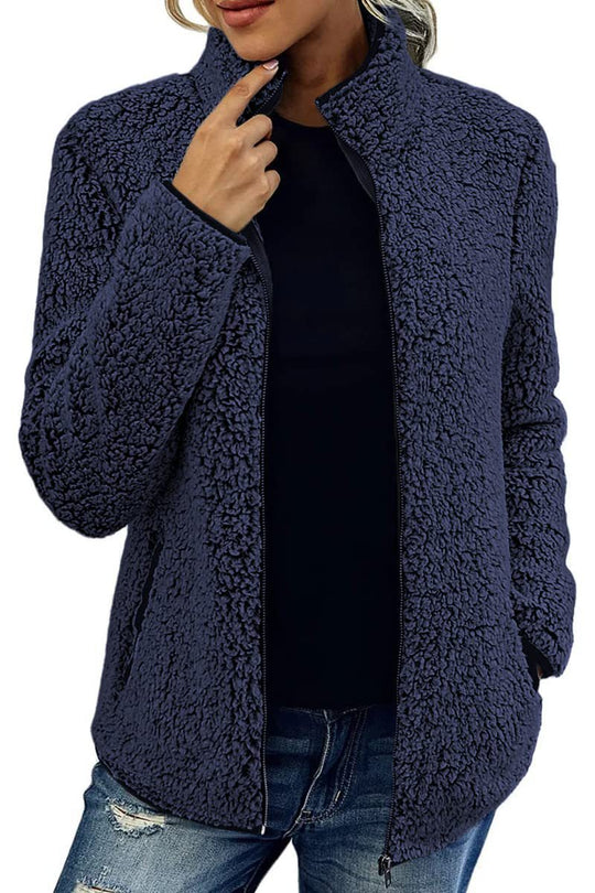Damen Fleecejacke mit wunderbar weichem Material und stylischem Reißverschluss EB