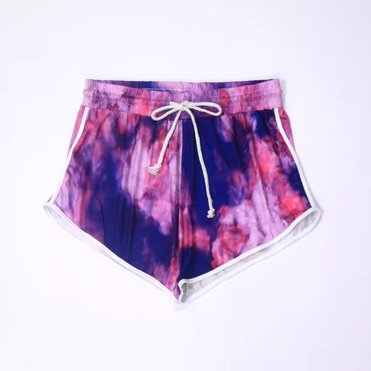 Damen lässige Badeshorts mit kreativem Farbverlauf EB