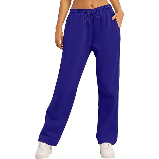Damen bequeme Sporthose mit elastischem Bund und praktischen Taschen EB