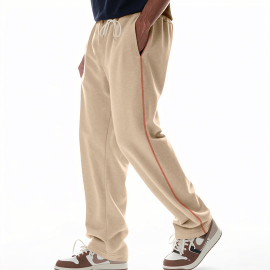 Herren bequeme Jogginghose mit Reißverschluss und seitlichen Taschen EB
