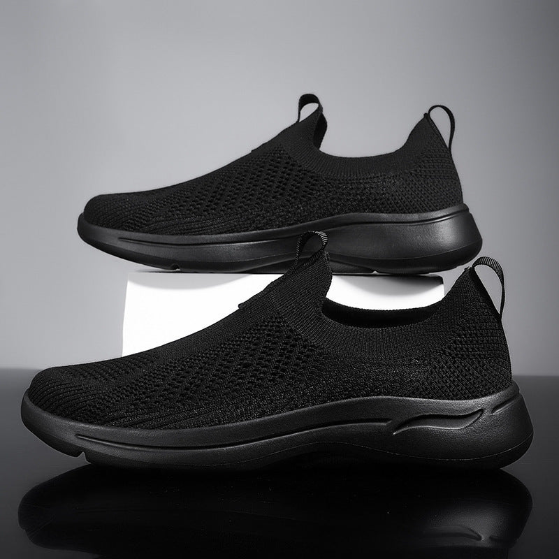 Damen Atmungsaktive Strick-Sneaker mit elastischem Schaft und rutschfester Sohle EB