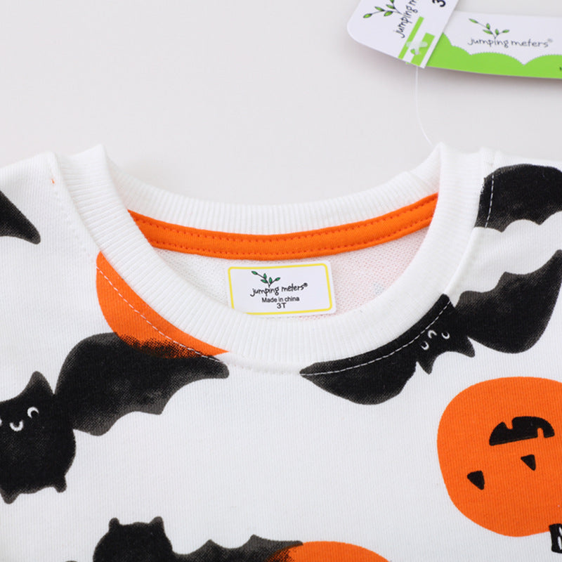 Mädchen Sweatshirt mit niedlichem Halloween-Motiv EB